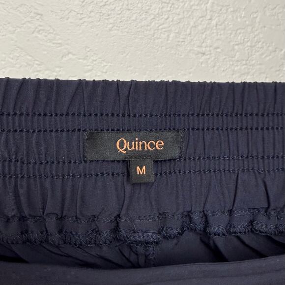 Quince Performance Tech Wide Leg Pant in Navy Size Medium - Picture 4 of 5